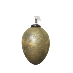 Jajo szklane wiszące metaliczne Stare Złoto L